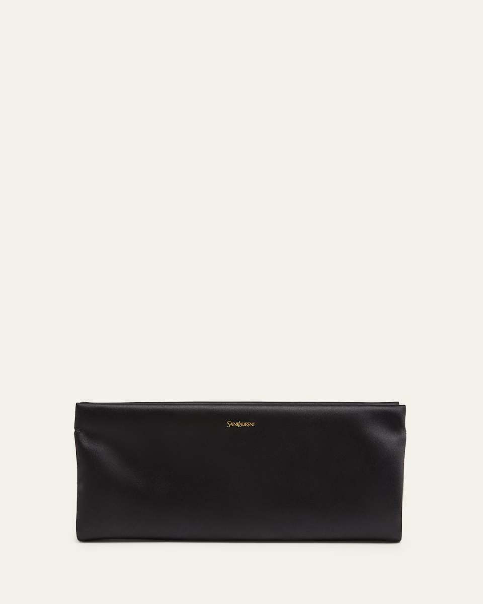 Soft YSL Clutch Bag in Satin